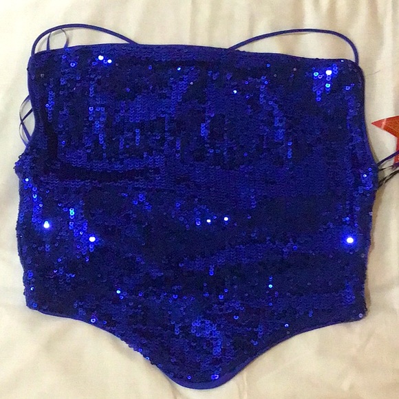 Haute Monde Royal Blue Crop Top - Picture 8 of 9